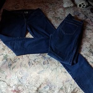 2 pair of dark wash jeans